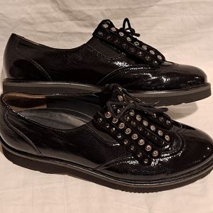 Paul Green Patent Leather Studs Loafers Lace Shoes w/ Tassels Men's 6/ Women's 8